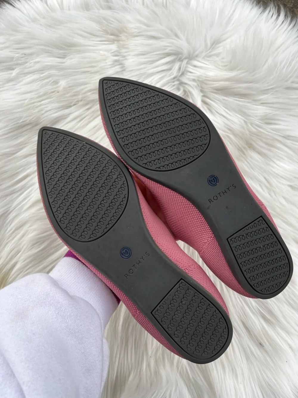 ROTHYS Pink To The Point Flats Spring Summer sz. 9